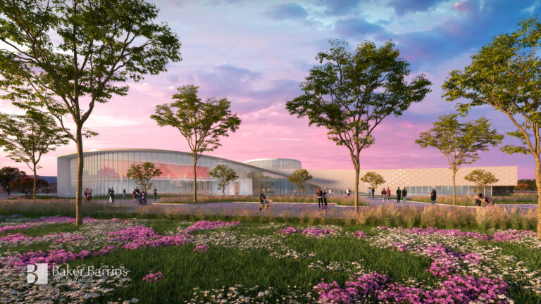 concept render of outside deep pool facility for adaptive water therapy