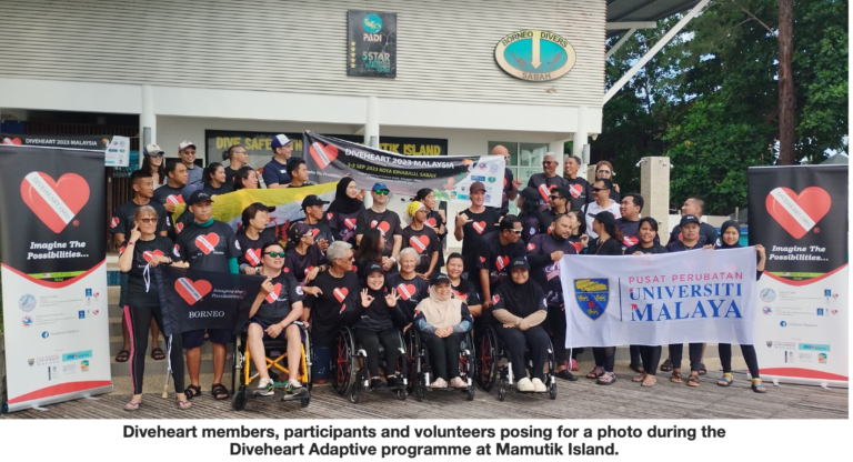 Disabled people conquer scuba diving with Diveheart in Kota Kinabalu Sabah
